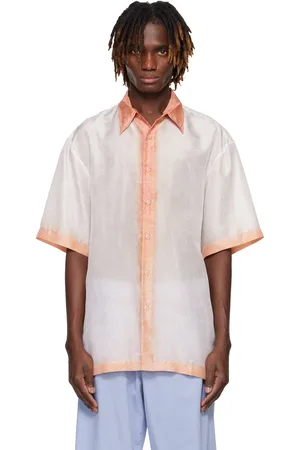 DRIES VAN NOTEN Off-White & Pink Silk Shirt
