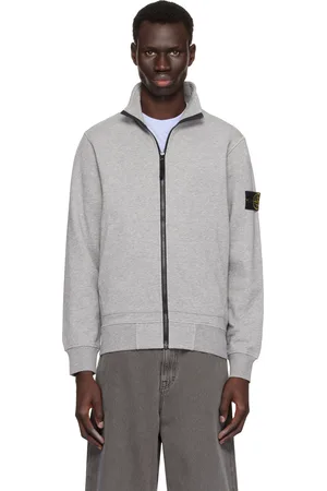 Stone Island Gray Logo Patch Sweater