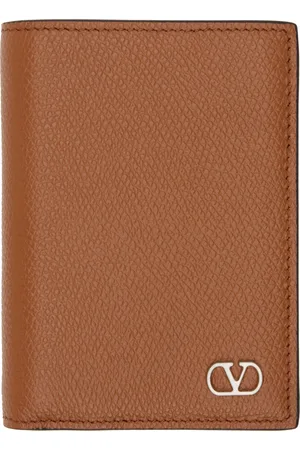 VALENTINO GARAVANI Tan VLogo Signature Card Holder