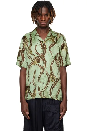 DRIES VAN NOTEN Khaki Boxy Viscose Shirt