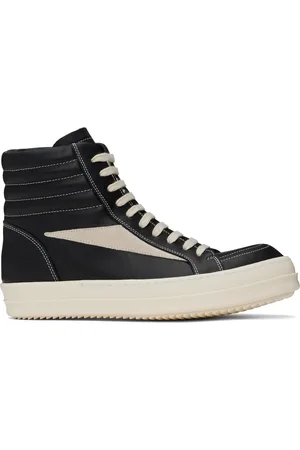 Rick Owens Black Hollywood High Vintage Sneaks Sneakers