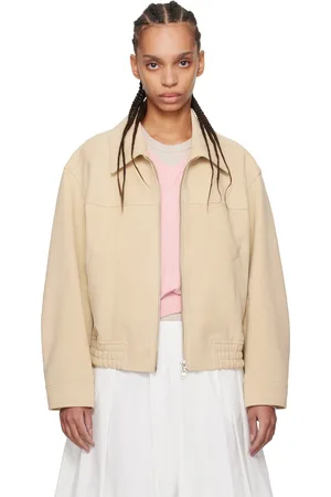 DUNST Beige Collared Faux-Suede Jacket