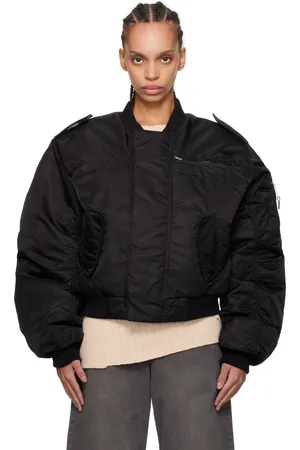 Entire Studios SSENSE Exclusive Black A-2 Bomber jacket