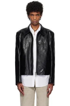 OUR LEGACY Black Mini Leather Jacket