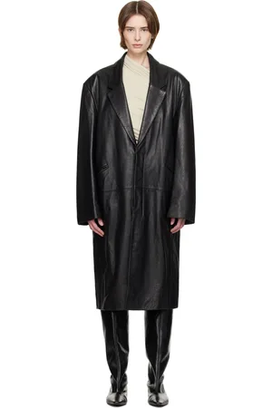 Entire Studios Single Breasted Leather Coat