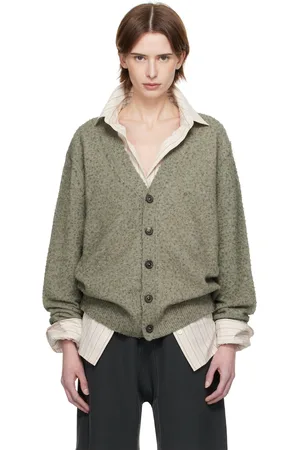 Maison Margiela Green Pilling Cardigan