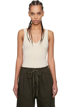 Entire Studios Off-White V-Neck Bodysuit