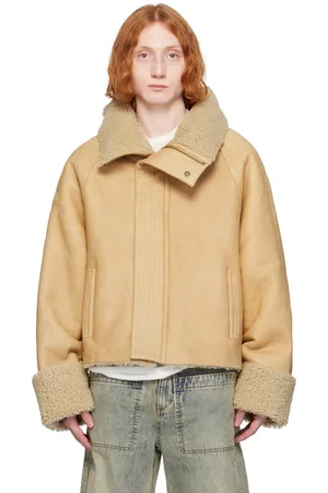 Entire Studios Beige Bulk Shearling Jacket