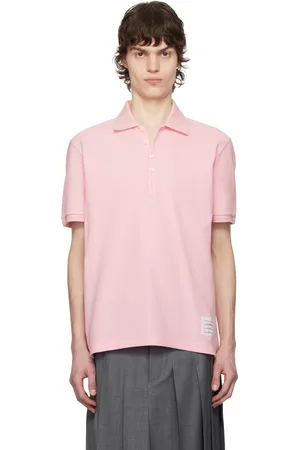 Thom Browne Pink Classic Pique 4-Bar Polo