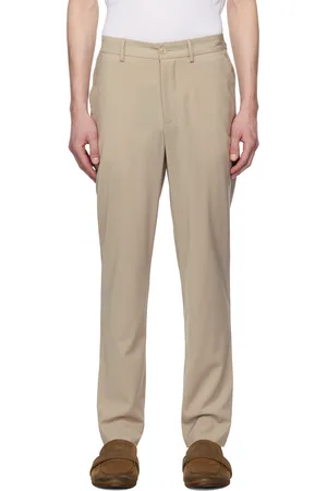 BARENA Beige Tropical Wool Trousers