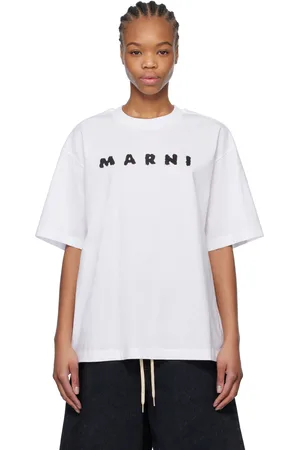 Marni White Scribbled Logo T-shirt