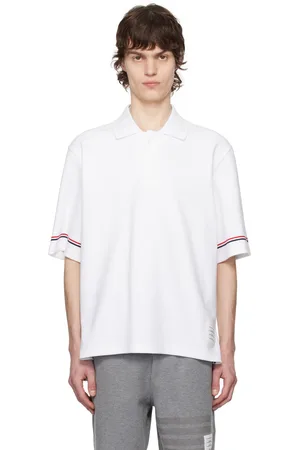 Thom Browne White Rugby Polo
