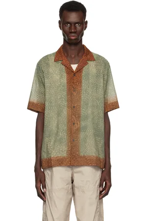 DRIES VAN NOTEN Green Boxy Cotton Shirt
