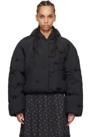 Ganni Black Short Tech Down Jacket