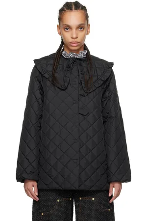 Ganni Black Ripstop Quilt Jacket