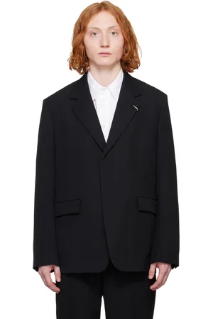 Jil Sander Black Sharp Wool Gabardine Blazer