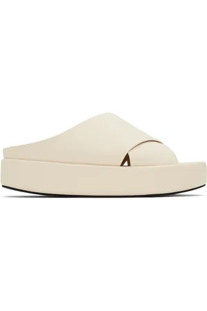 Lauren Manoogian Off-White Cross Platform Sandals