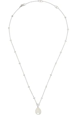 VALENTINO GARAVANI Silver VLogo Signature Necklace