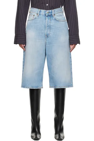 Acne Studios Blue Loose Fit Denim Shorts