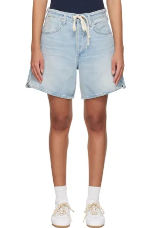 Citizens of Humanity Blue Brynn Drawstring Denim Shorts