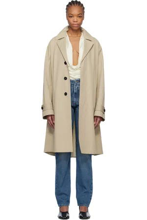 Maison Margiela Beige Spliced Cotton Gabardine Trench Coat