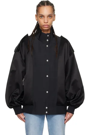 Khaite Black Farris Bomber Jacket
