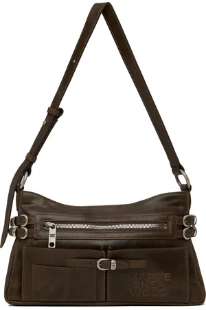 MARGE SHERWOOD Brown Flat Pocket Shoulder Bag