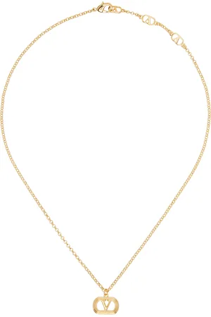 VALENTINO GARAVANI Gold Ovalette Metal Necklace