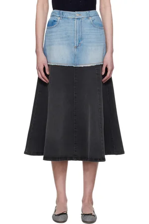 SEA & Black Elle Denim Midi Skirt