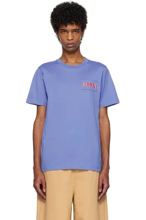 Marni Blue Logo Patch T-shirt