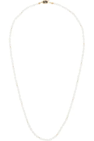 VALENTINO GARAVANI White Ovalette Pearl Necklace