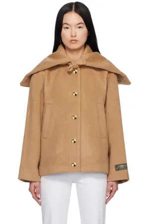 Ganni Tan Wool-Blend Jacket