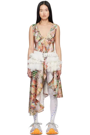 Collina Strada Multicolor Tulip Midi Dress