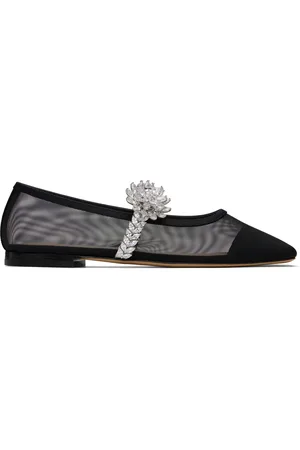 Mach & Mach Lotus Flower Mesh Ballerina Flats
