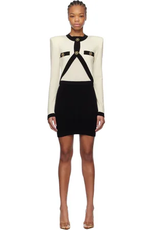 Balmain Off-White & Black Trompe L