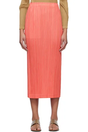 PLEATS PLEASE ISSEY MIYAKE Pink Thicker Bottoms 1 Midi Skirt