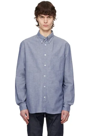 A.P.C. Blue Edouard Brodé Shirt