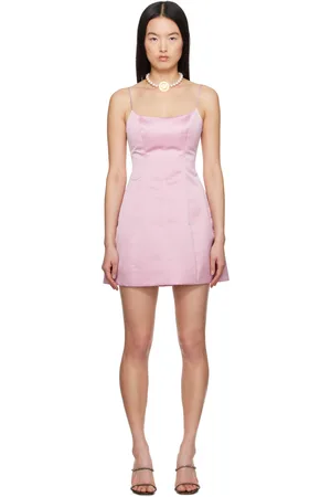 BLUMARINE Pink Duchesse Satin Shaped Skirt Minidress