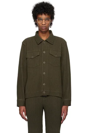 Issey Miyake Khaki Wool Like Light Jacket