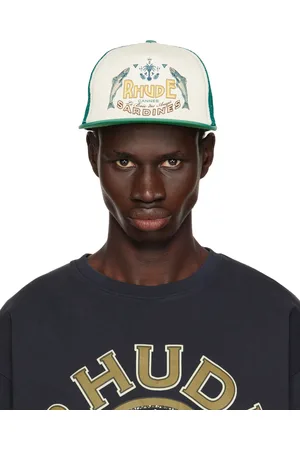 Rhude Off-White & Green Sardines Trucker Cap