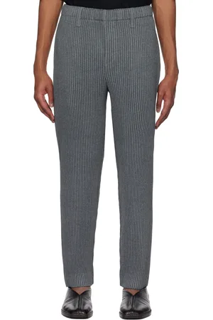 Issey Miyake Gray Wool Like Light Trousers