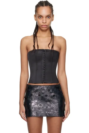 DANIELLE GUIZIO Satin Corset Top