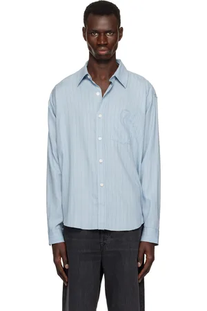 mfpen Blue Woven Executive Shirt