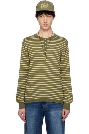 AFTER PRAY Stripe Knit Henley