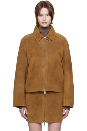 Holzweiler Tan Cia Suede Leather Jacket