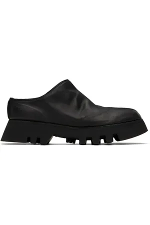 GUIDI Black ZO01V Slip-on Loafers