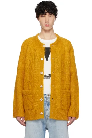 VALENTINO Yellow Mohair Cardigan