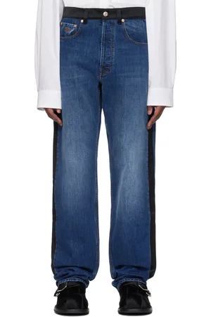 WALES BONNER Blue & Black Echo Jeans