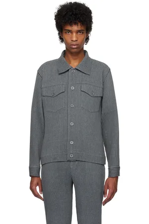 Issey Miyake Gray Wool Like Light Jacket