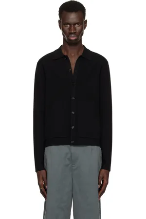 DRIES VAN NOTEN Black Spread Collar Cardigan